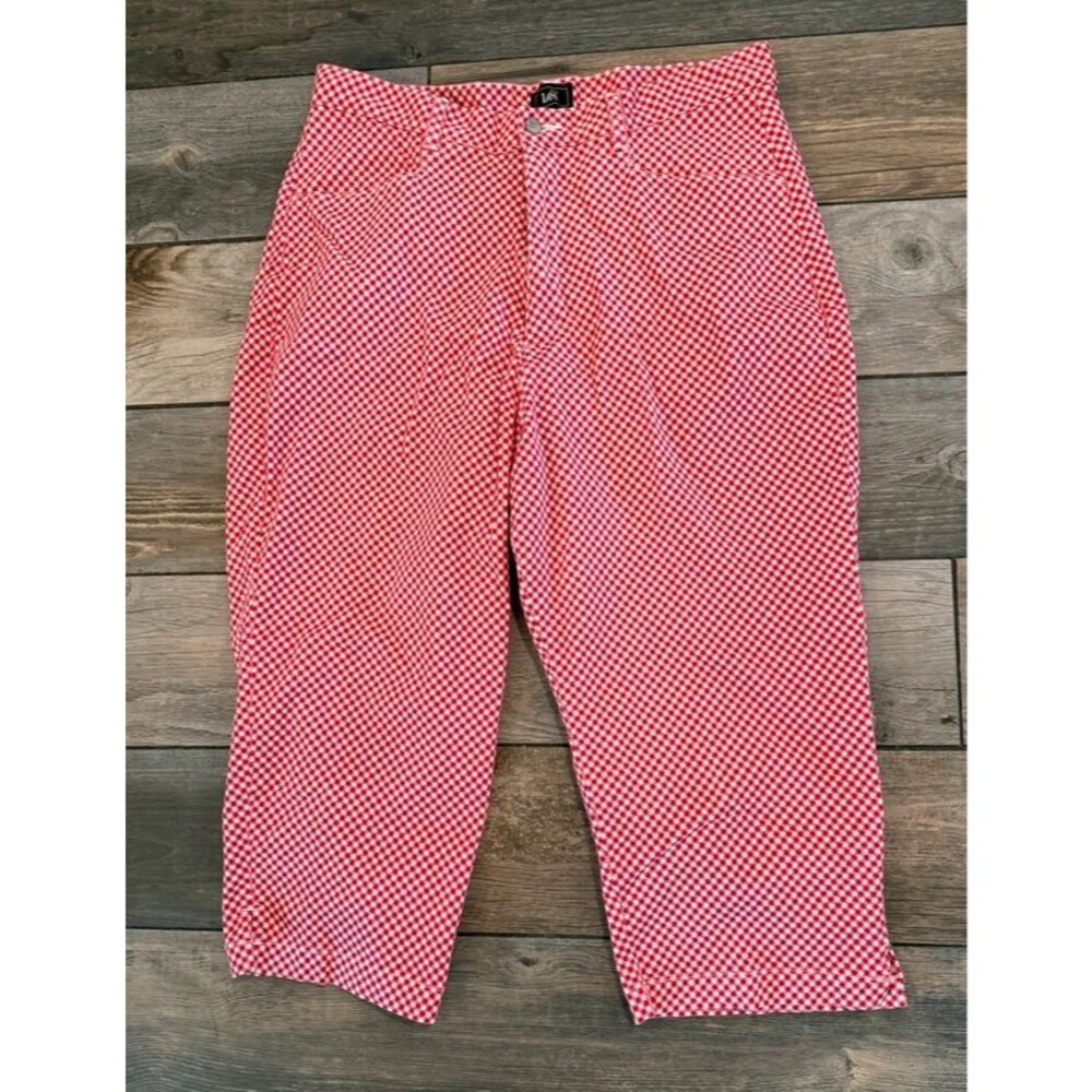 Vintage 90’s Lee Womens Red Gingham Capris